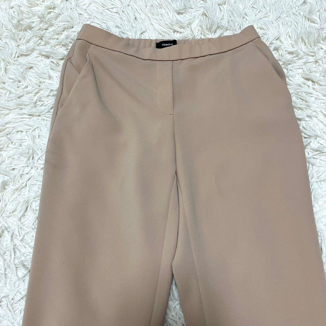 美品✨セオリー 現行 セットアップパンツスーツ ノーカラー 美ライン ベージュM