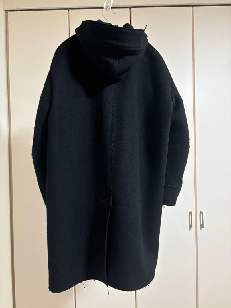 も*=様 y's ブラックダッフルコート ダメージ加工