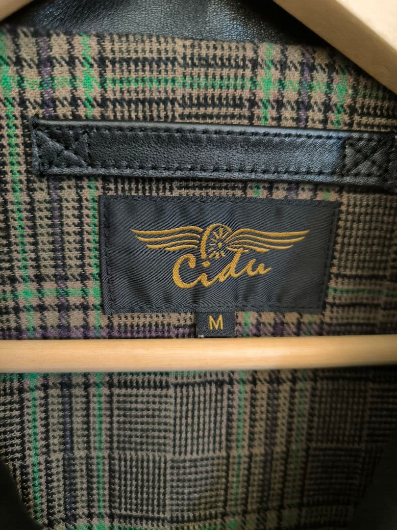 猫たちの父様向Cidu ブラック レザー シングルライダースジャケット Mサイズ