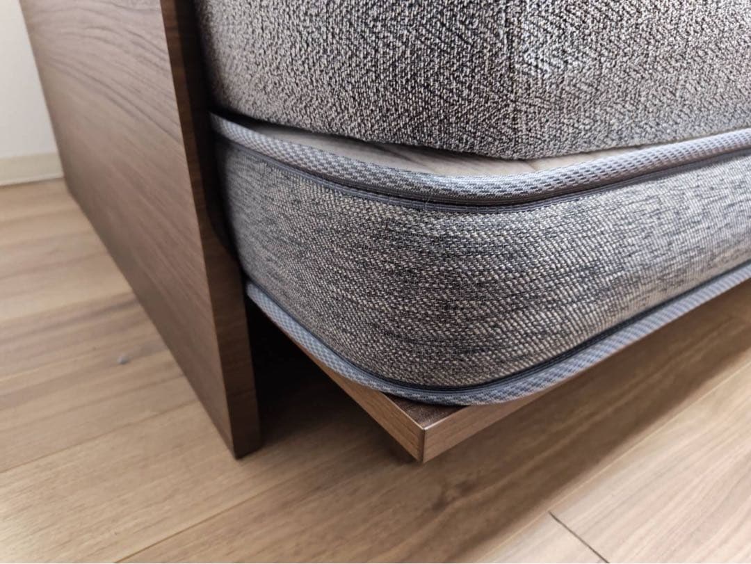 ソファーベッド　3way ニトリ　グレー×ウォルナット