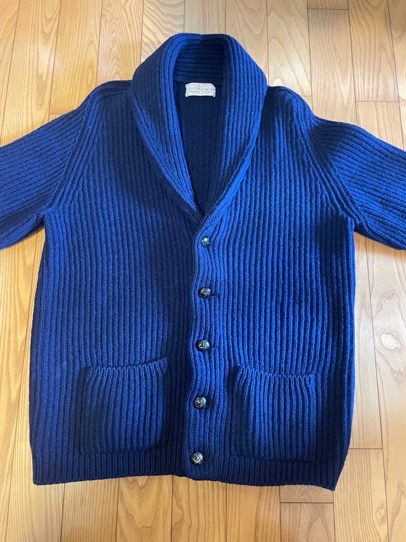 70'sマックジョージ ビンテージカーディガン 100%シェットランドウール L