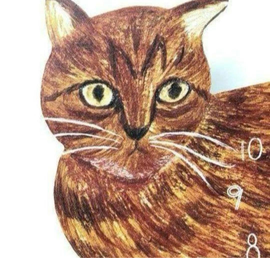 新品　松尾ミユキ　ダイカット クロック　Shima　猫　ねこ　ネコ