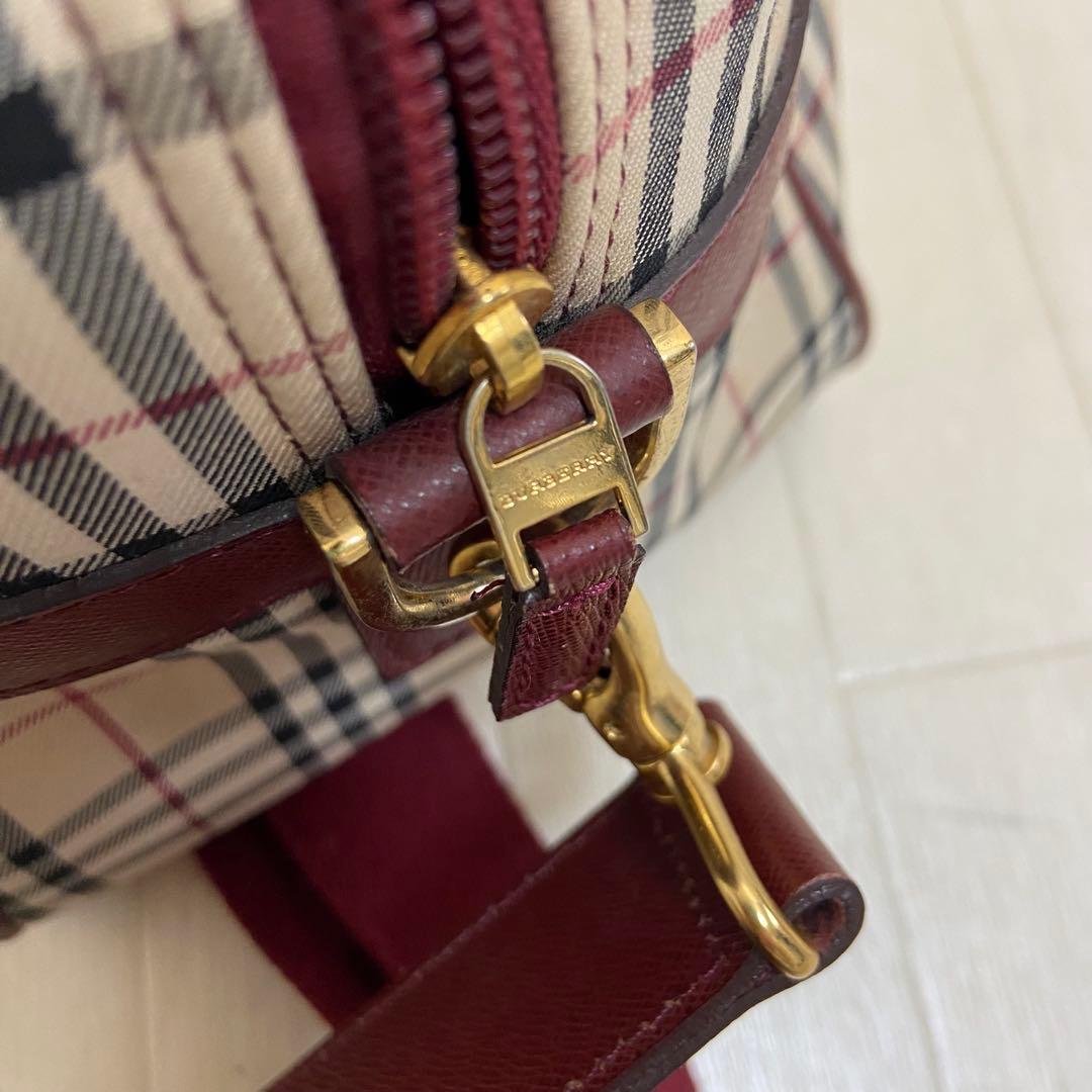 【鑑定済み】BURBERRY バーバリー ボストンバッグ ノバチェック 大容量