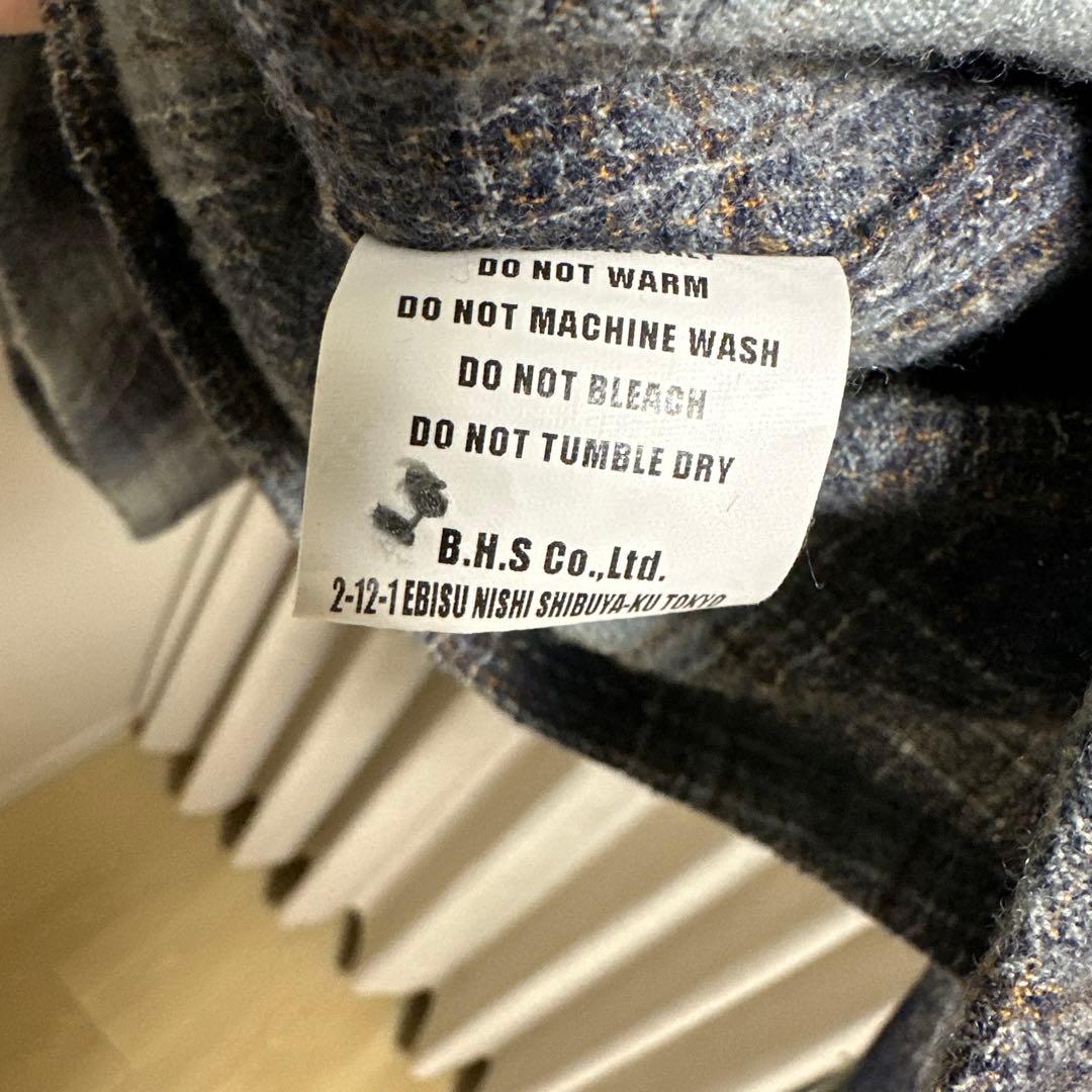 RATS WOOL OMBRE CHECK SHIRT Lサイズ