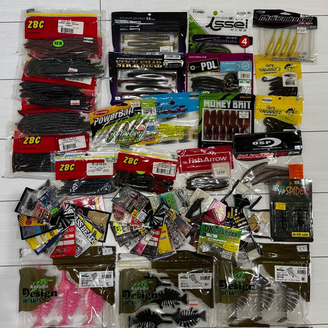バス釣り引退セット ほぼ未使用 ワーム フック 他