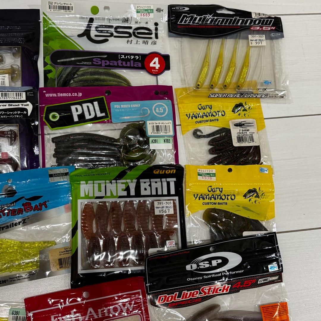 バス釣り引退セット ほぼ未使用 ワーム フック 他