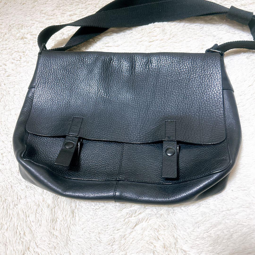 希少✨オールドgapオールレザーバッグメッセンジャーバッグ　ブラック