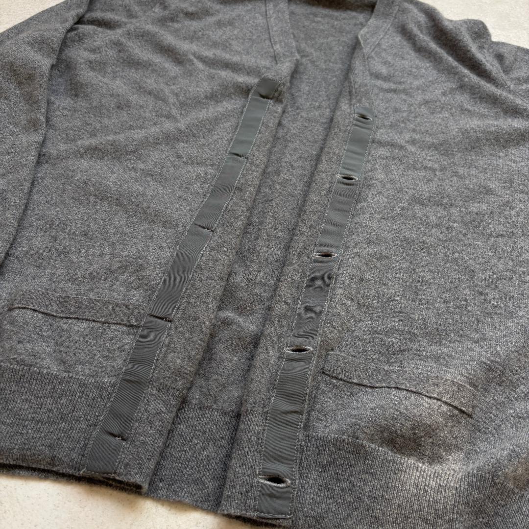 70s スコットランド製カシミアカーディガン ごま塩グレー Ballantyne