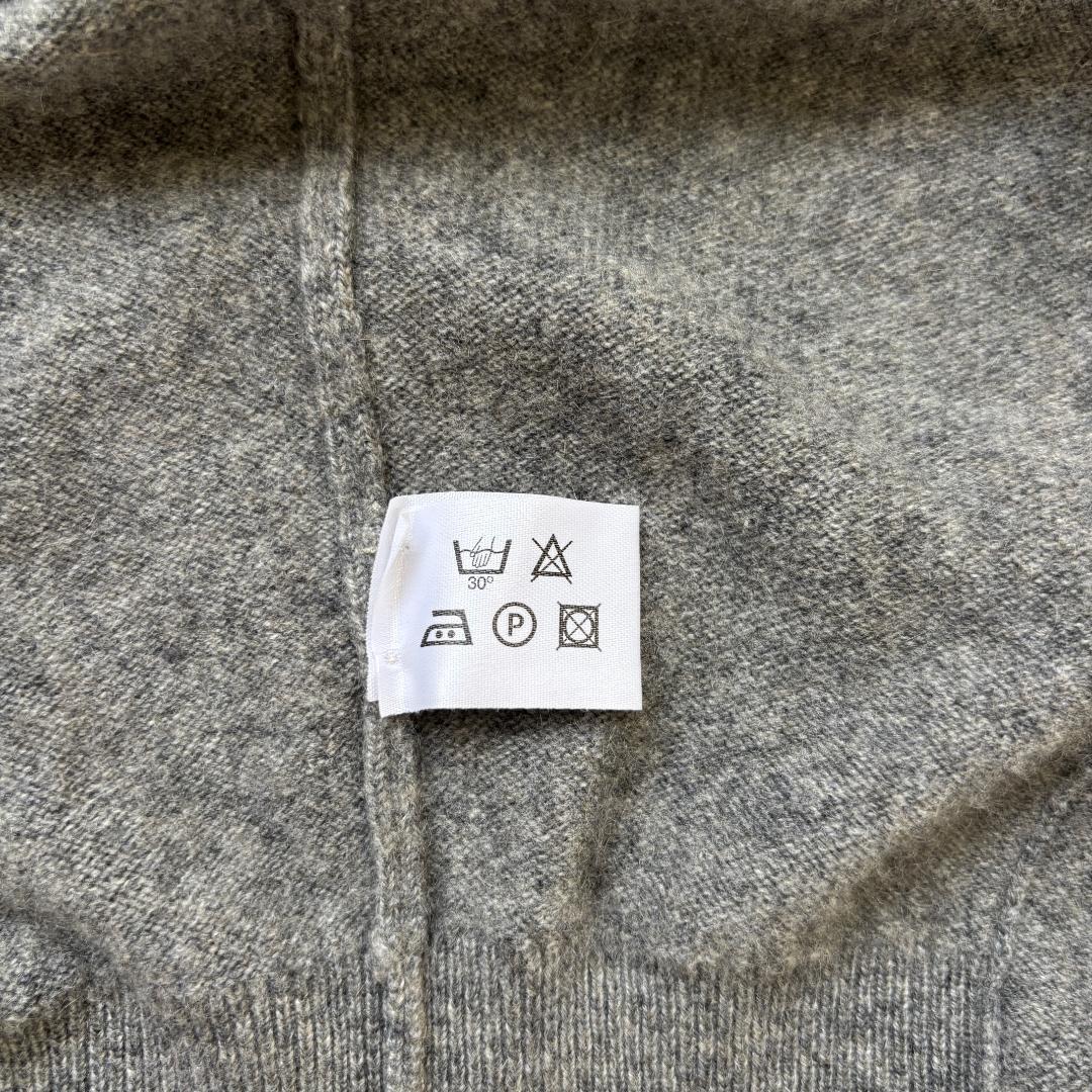 70s スコットランド製カシミアカーディガン ごま塩グレー Ballantyne