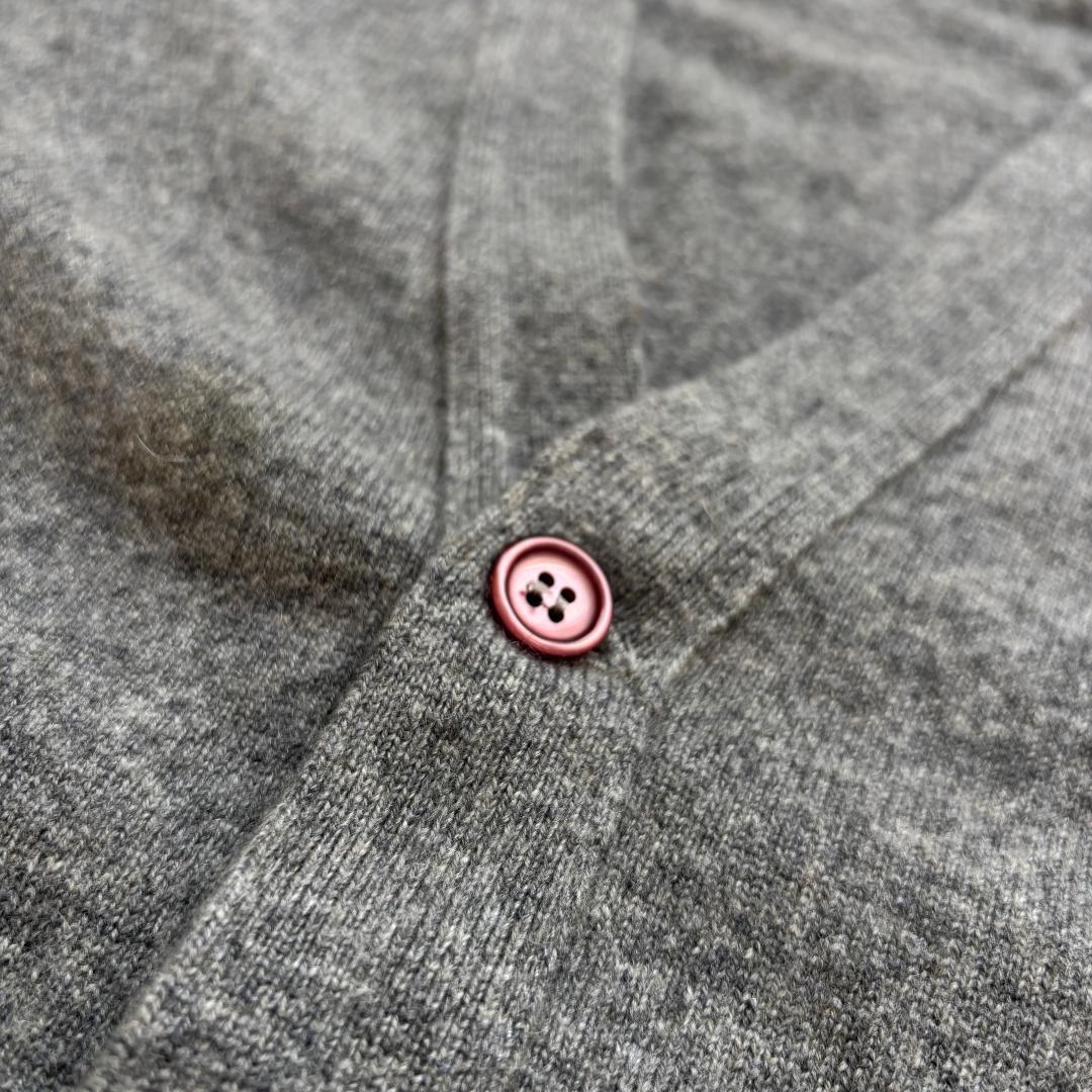 70s スコットランド製カシミアカーディガン ごま塩グレー Ballantyne