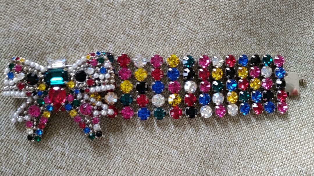 あゆ miu miu カラフルビジュー パール ブレスレット