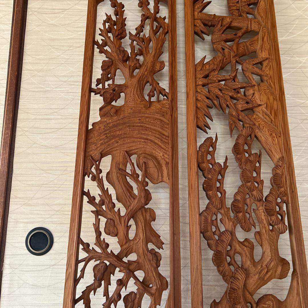 欄間　アンティーク　二枚