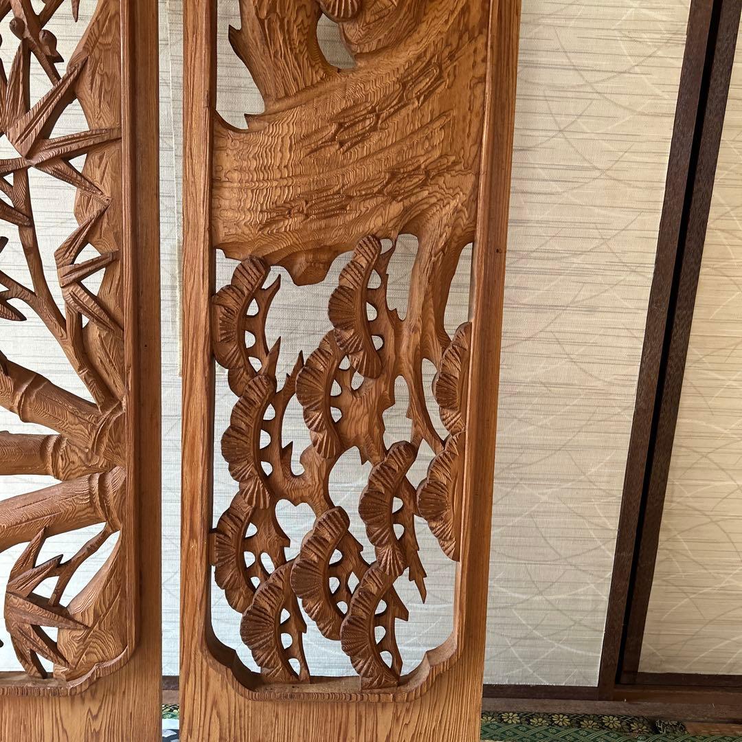 欄間　アンティーク　二枚