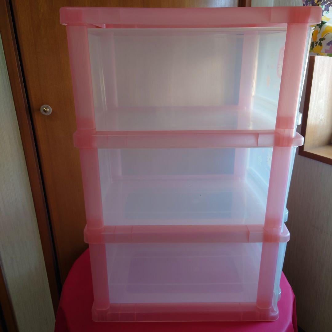 サンリオ 1998年のハローキティ 3段チェストボックス ピンク レア品！美品！