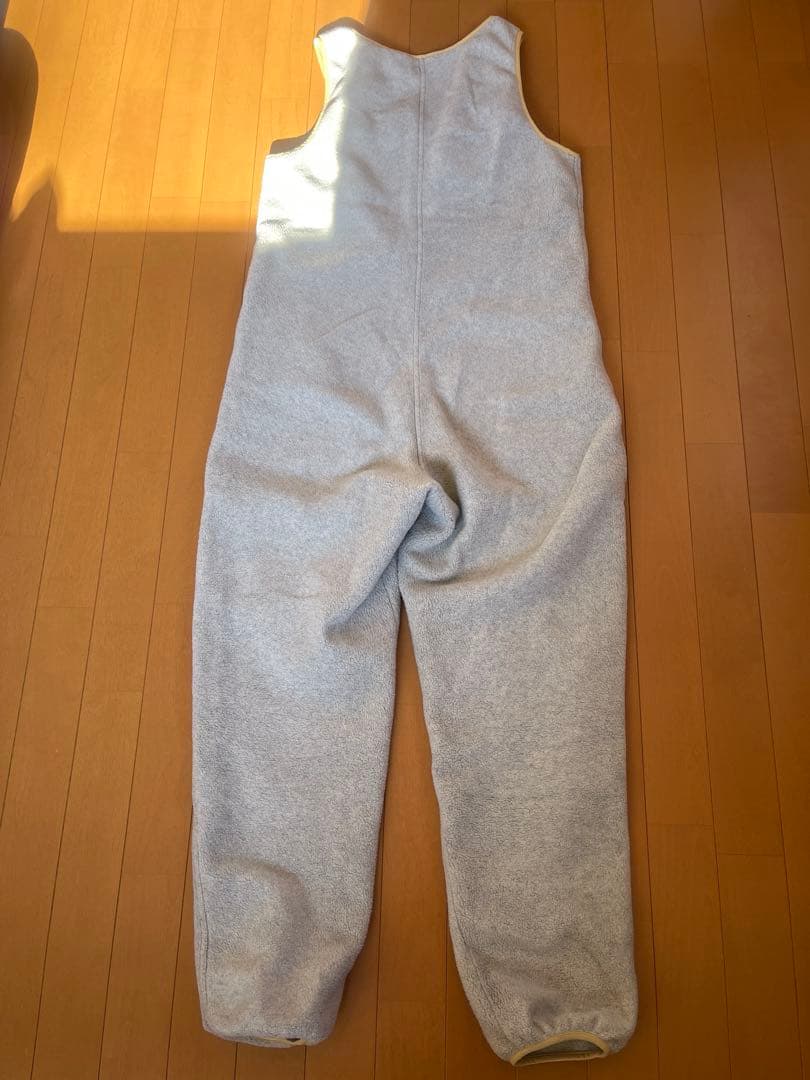 パタゴニア　グレー フリース ノースリーブ オーバーオール