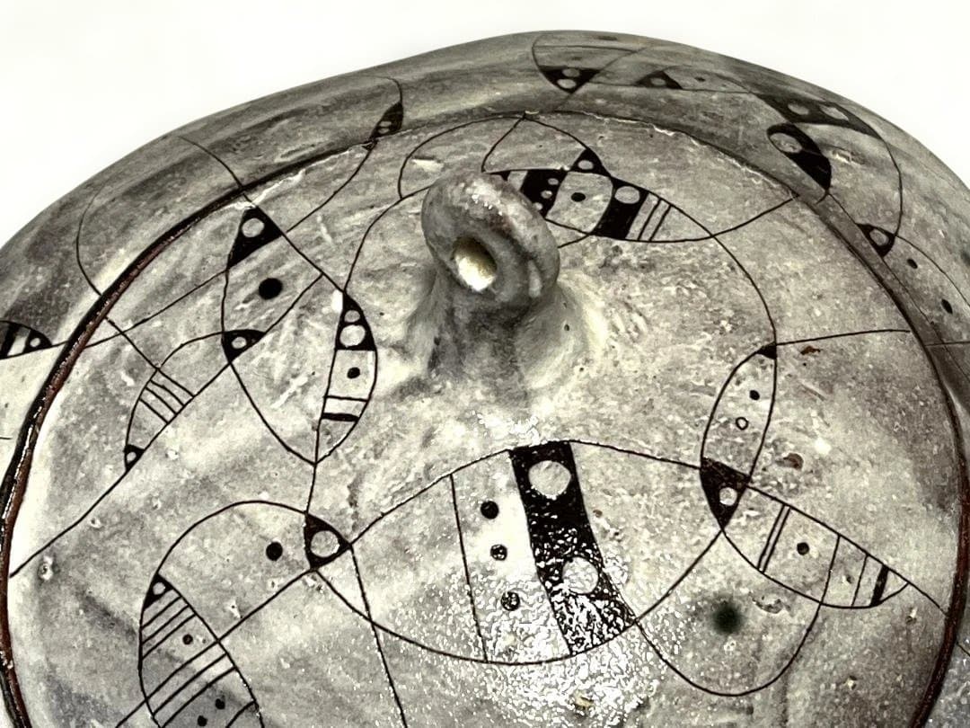 再値下げ！　作家物　手作り　蓋付き陶芸容器