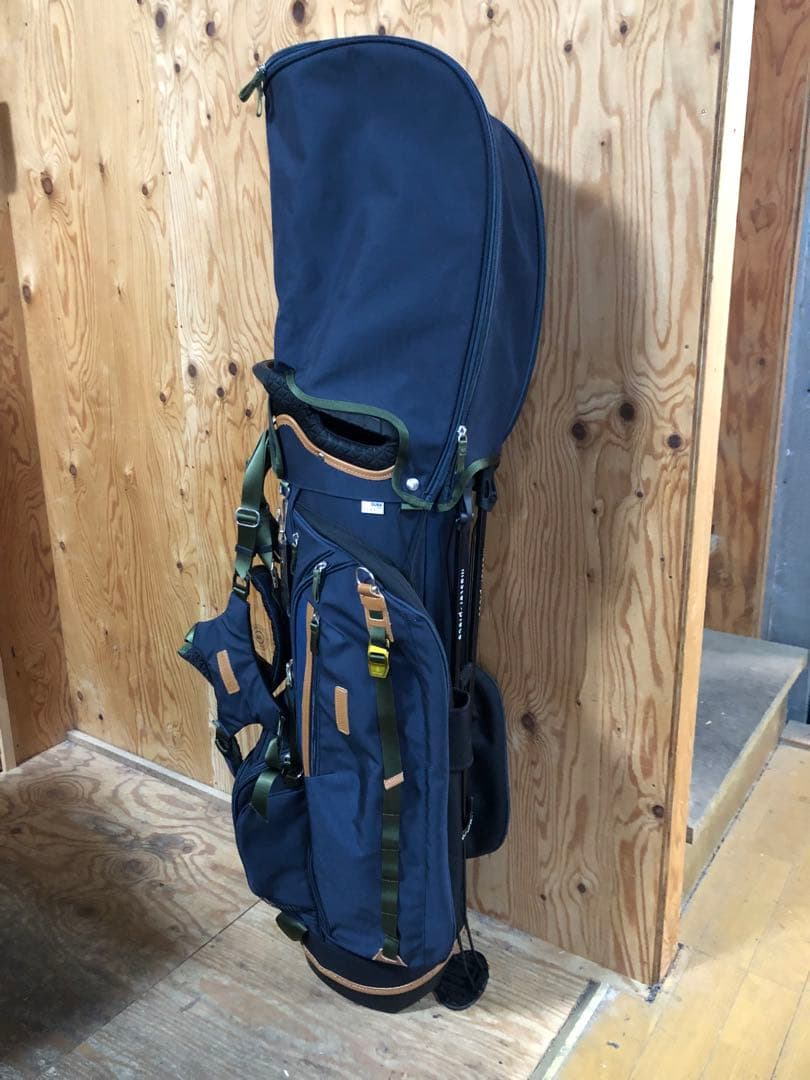 マスターピース キャディバッグ スタンド、フードカバー付き ネイビー