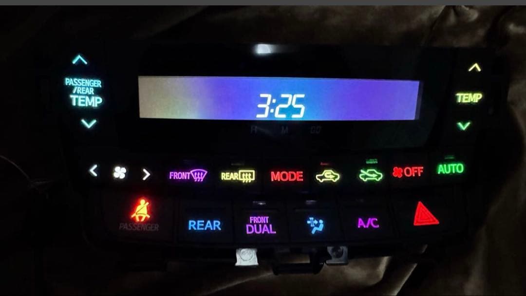 ヴェルファイア アルファード　20前期用レインボー 打ち替え済み エアコンパネル