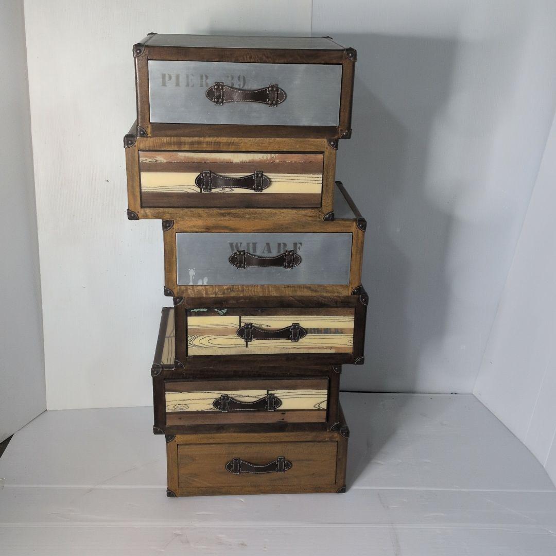 トランク風 収納チェスト　M2914