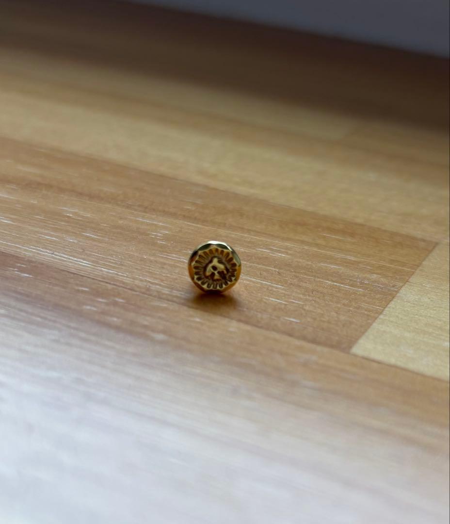 ひげもじゃ専用 ウイングロックピアス(片耳用) ゴールド K-18