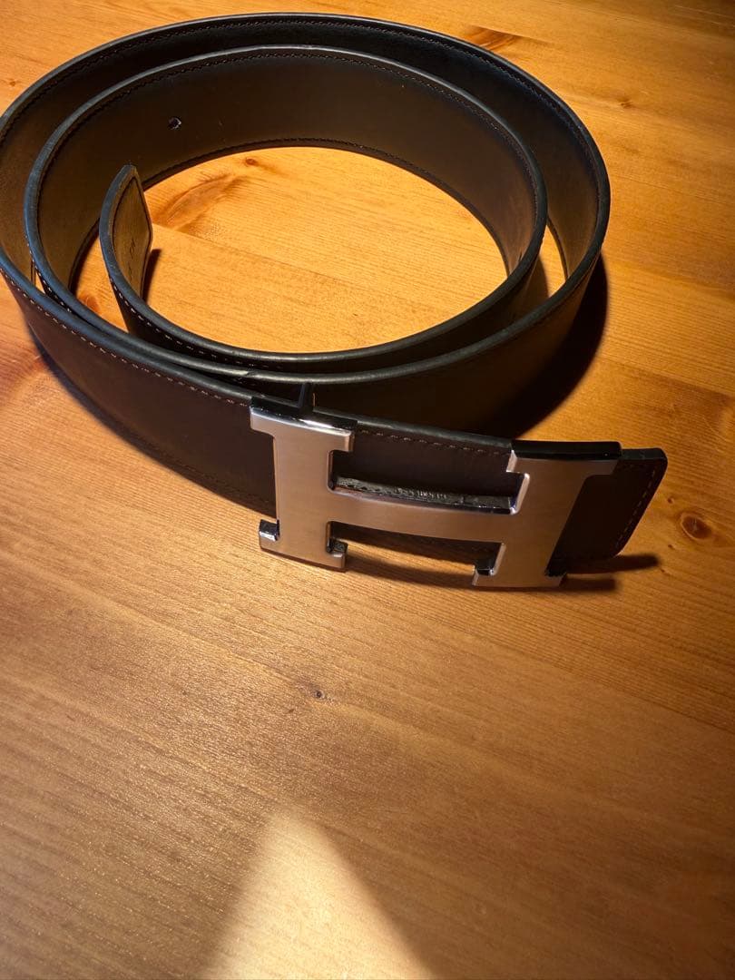 早い者勝ち！ HERMES ブラックレザー ベルト