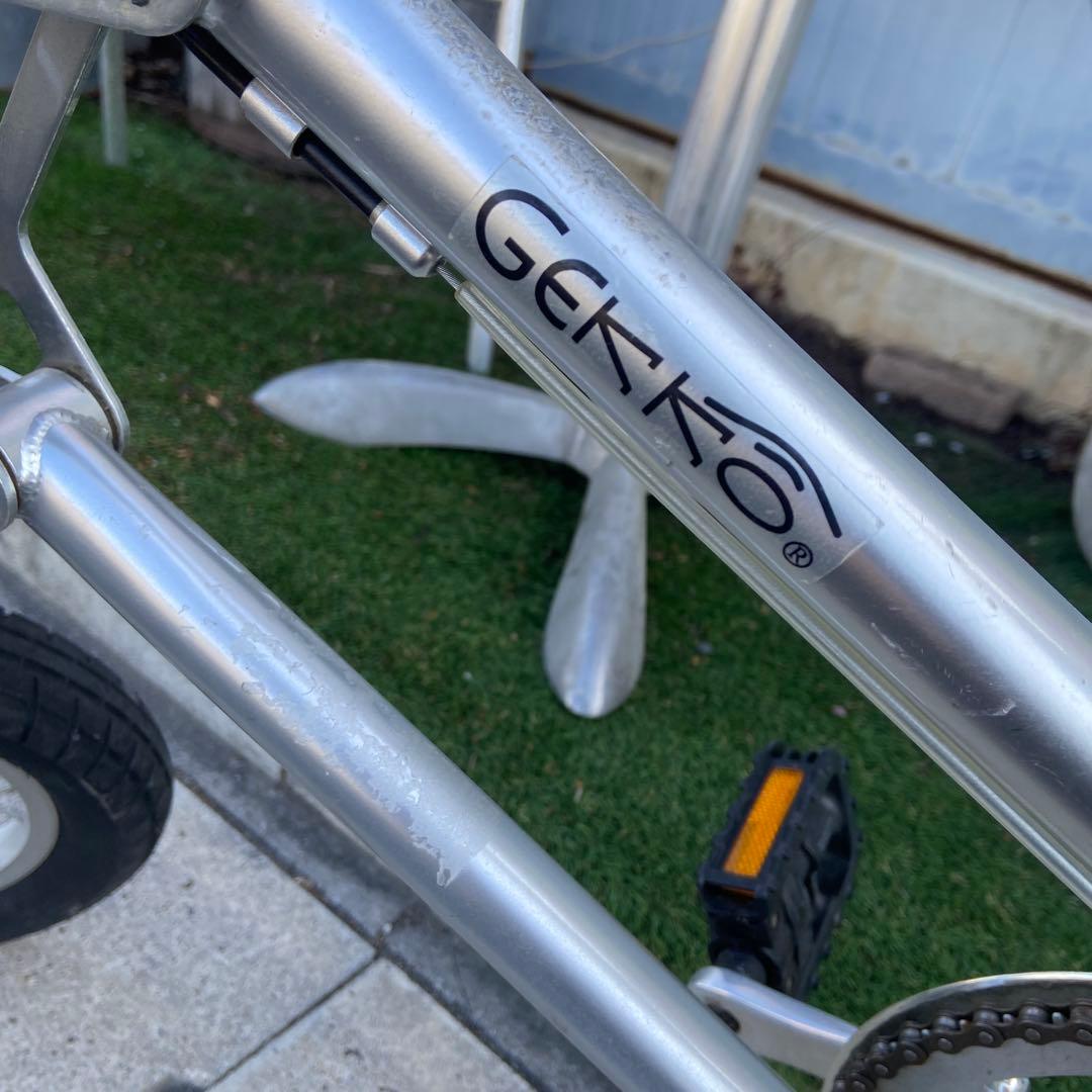 GEKKO ゲッコウ⭐️折りたたみ自転車　シルバー　【3614】
