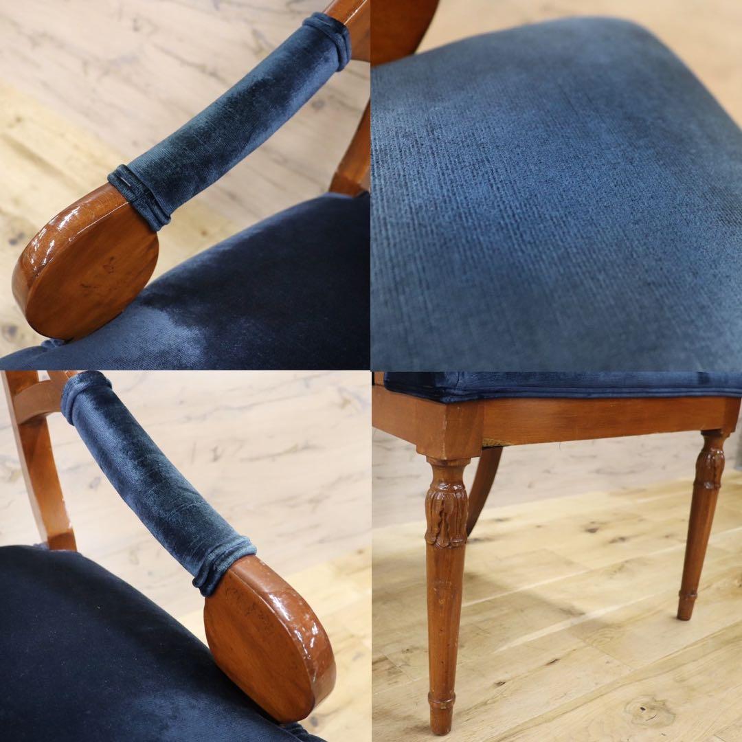 GMGN162○イタリア製 クラシック モダン ダイニングチェア 椅子 セミア