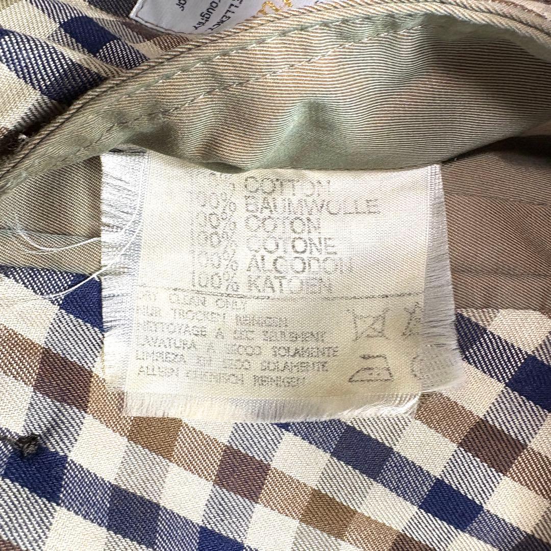 【英国製】アクアスキュータム トレンチコート ギャバジン 玉虫色 ライナー付き