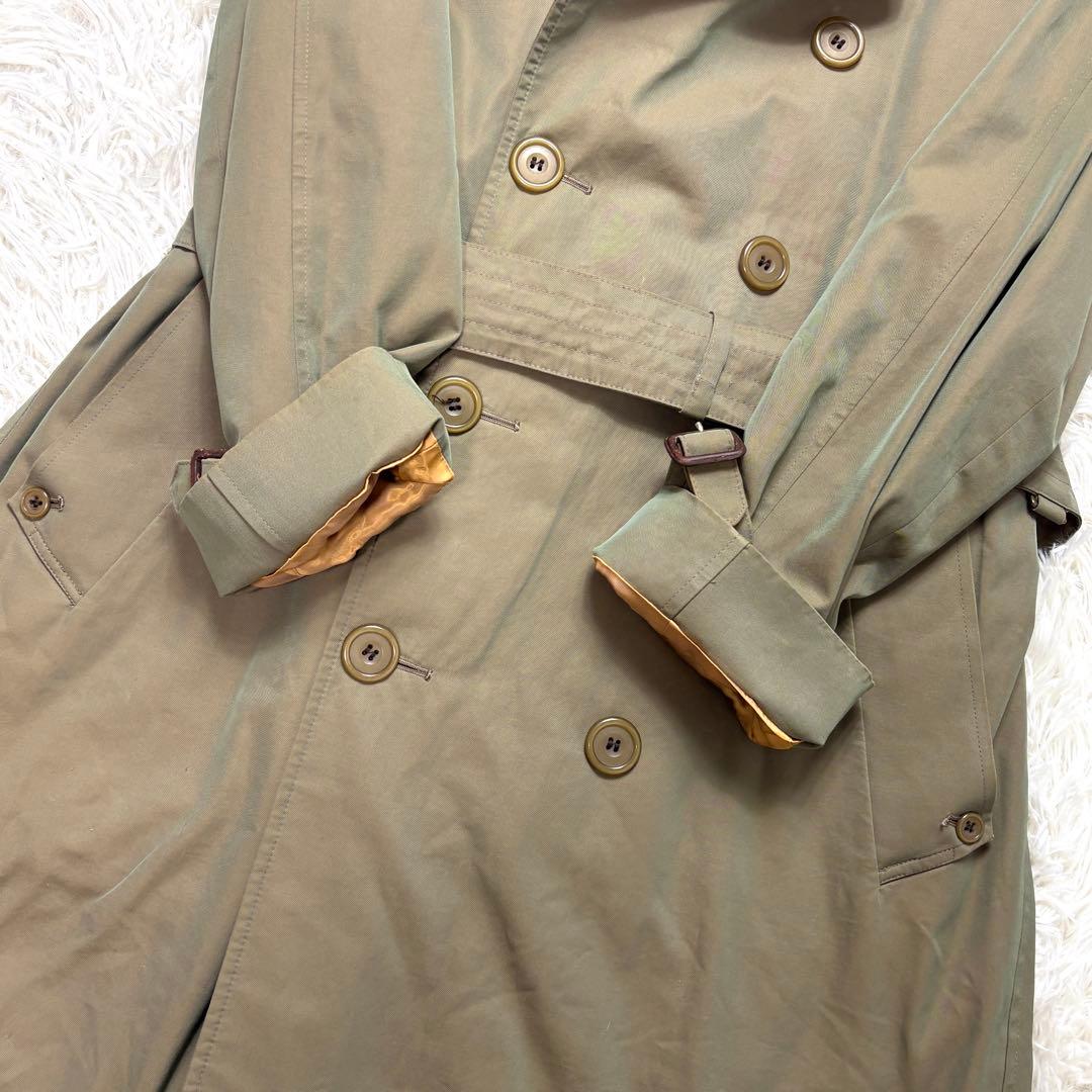 【英国製】アクアスキュータム トレンチコート ギャバジン 玉虫色 ライナー付き