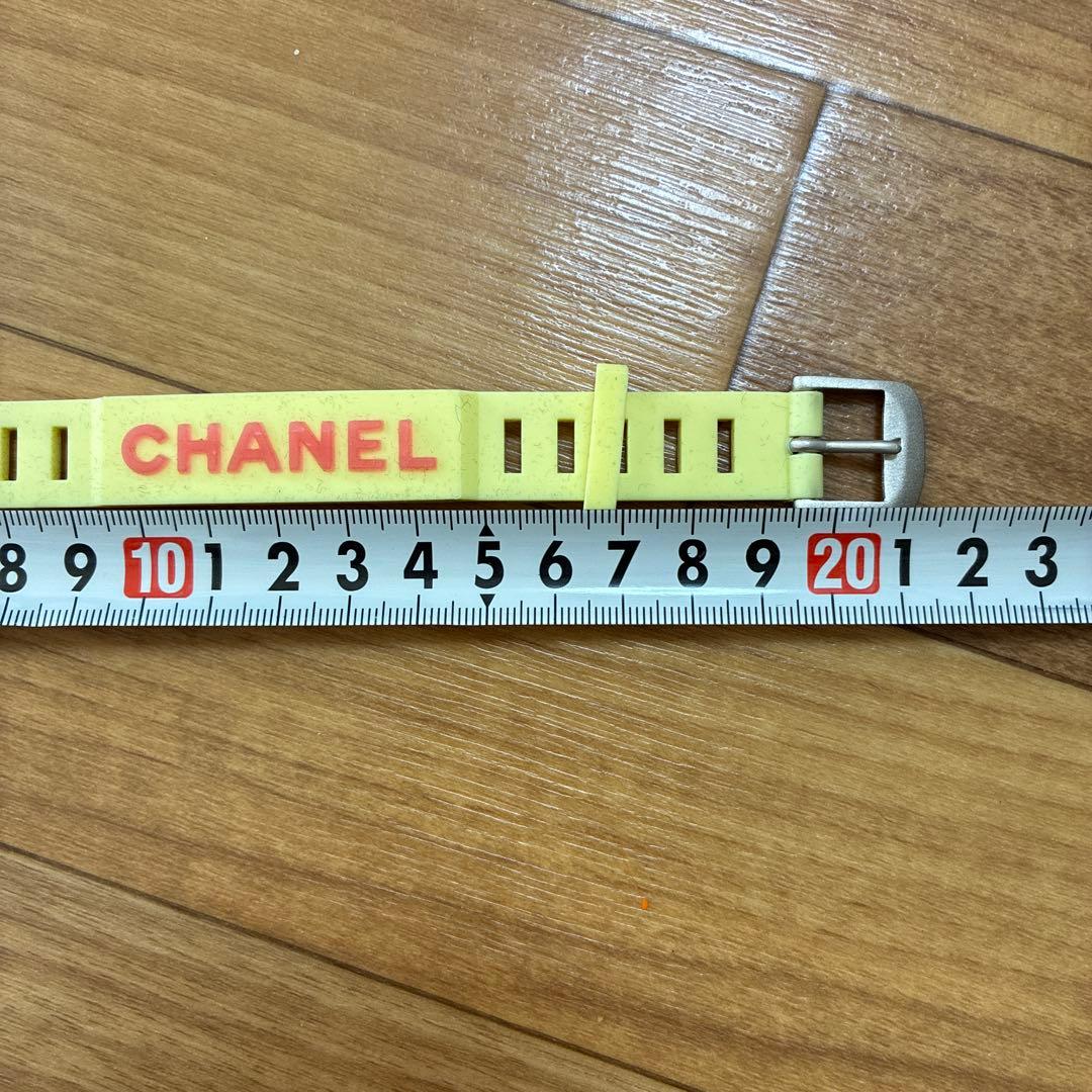 CHANEL 激レアラバーブレスレット　イエロー　美品　シャネル