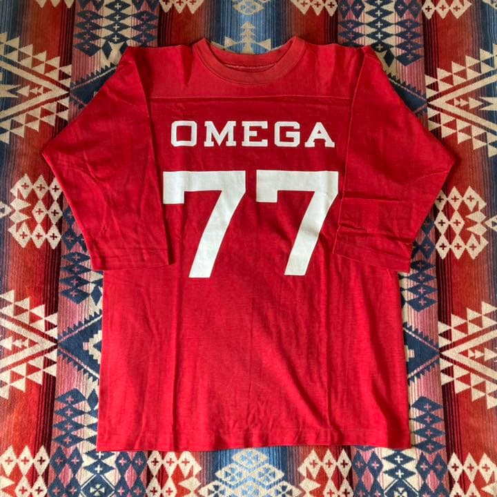 エ*ル様 【極美品】60s70s フットボールTシャツ 両面 championチ