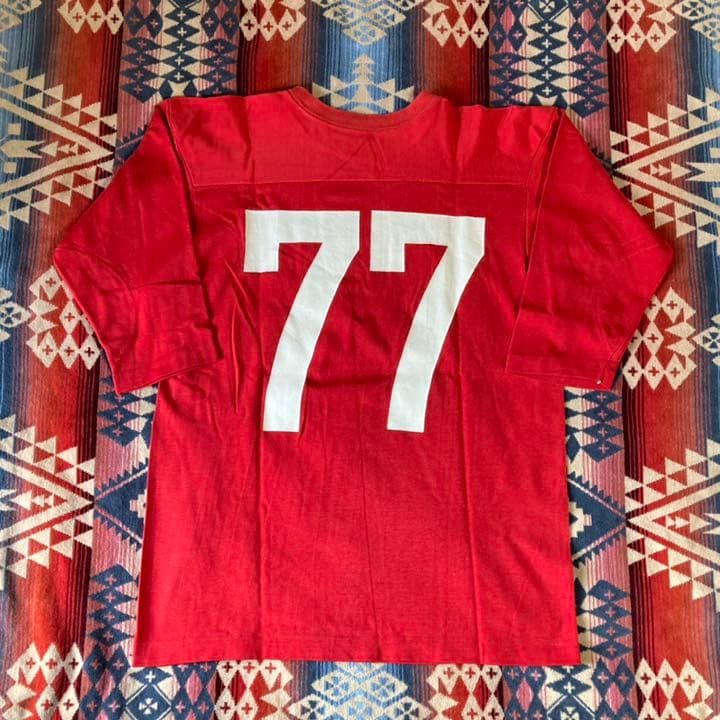 エ*ル様 【極美品】60s70s フットボールTシャツ 両面 championチ