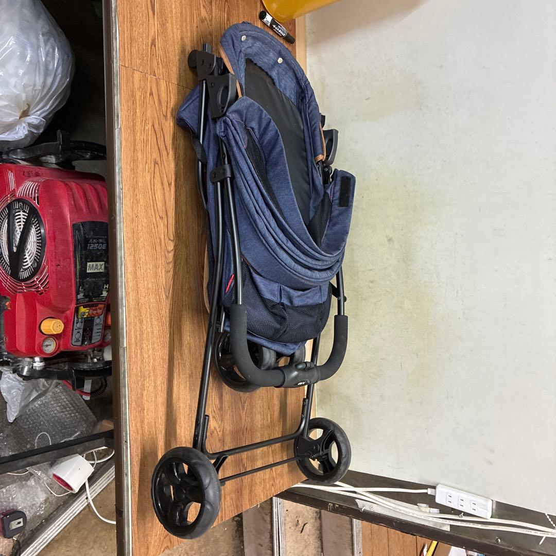 ネイビー ペットカート メッシュ窓付き