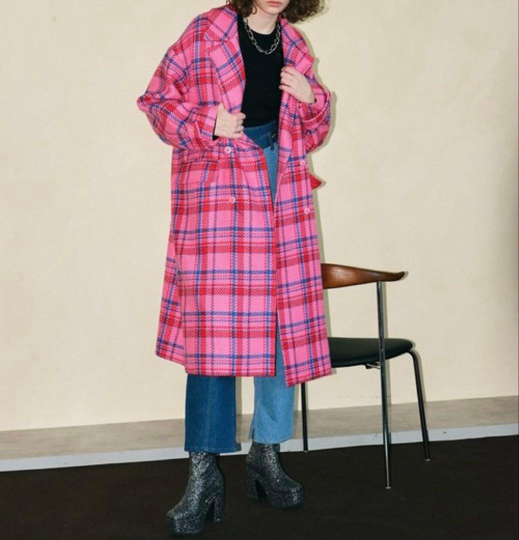 MAISON SPECIAL ロービングチェックオーバーコート