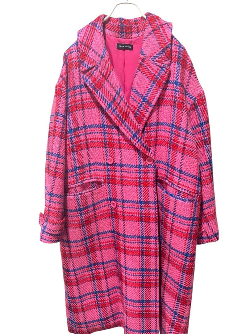 MAISON SPECIAL ロービングチェックオーバーコート
