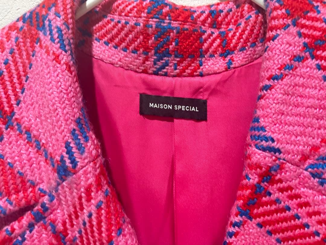 MAISON SPECIAL ロービングチェックオーバーコート