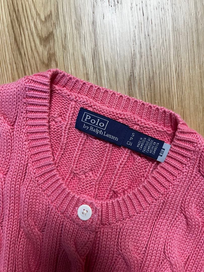 Polo by Ralph Lauren 半袖カーディガン S ピンク