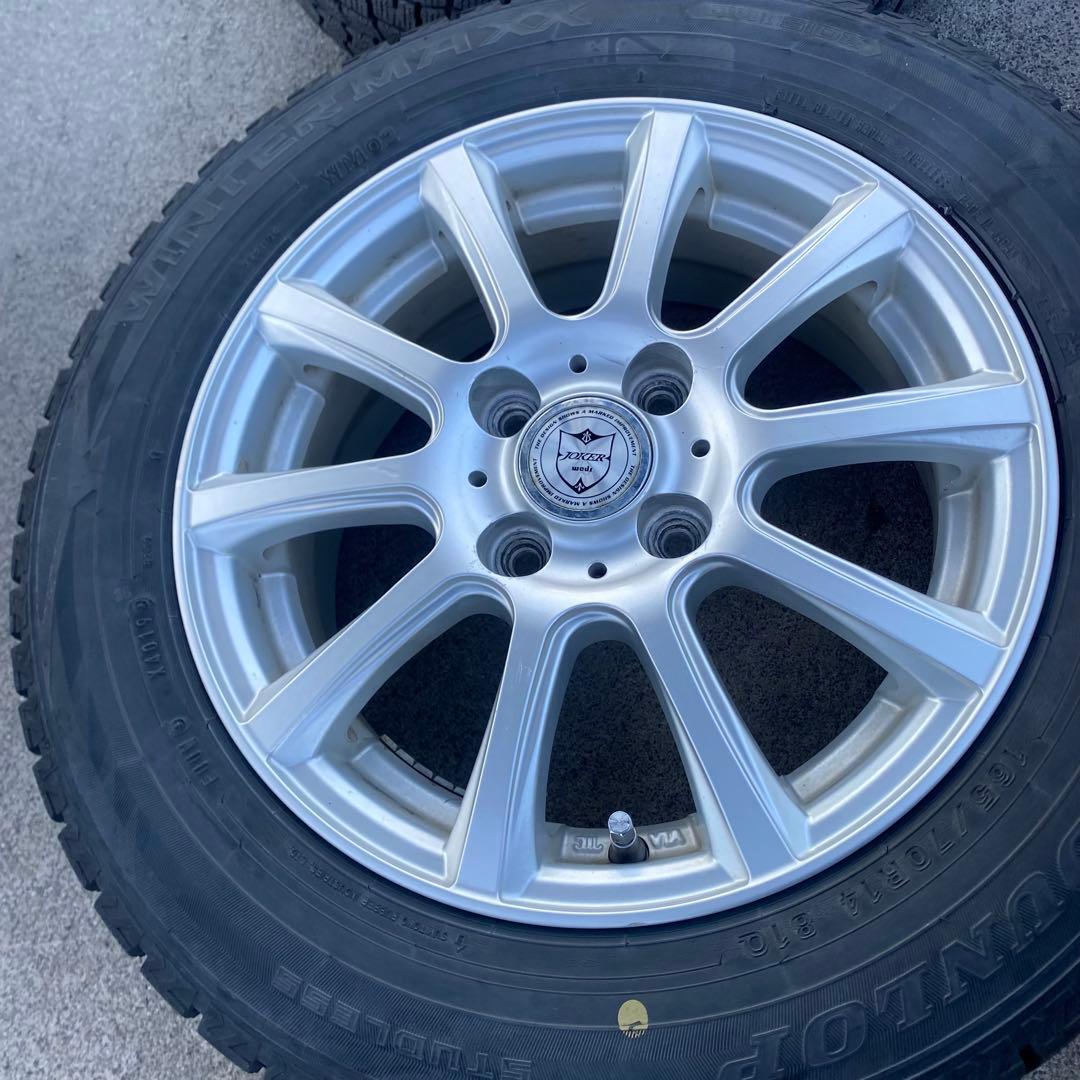 ダンロップ　WM02 165/70R14 2019年製 スタッドレスアルミセット