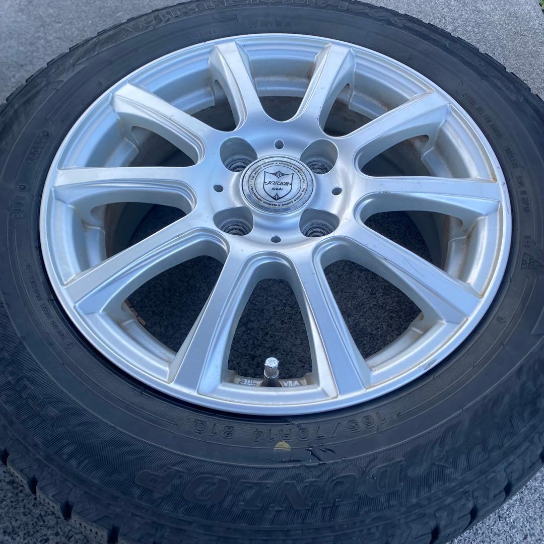 ダンロップ　WM02 165/70R14 2019年製 スタッドレスアルミセット