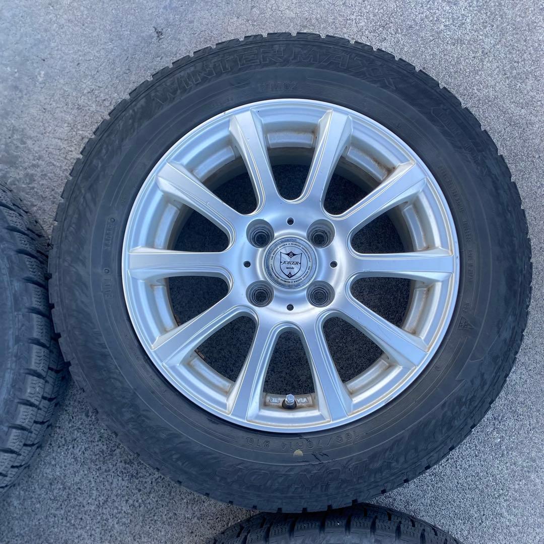 ダンロップ　WM02 165/70R14 2019年製 スタッドレスアルミセット