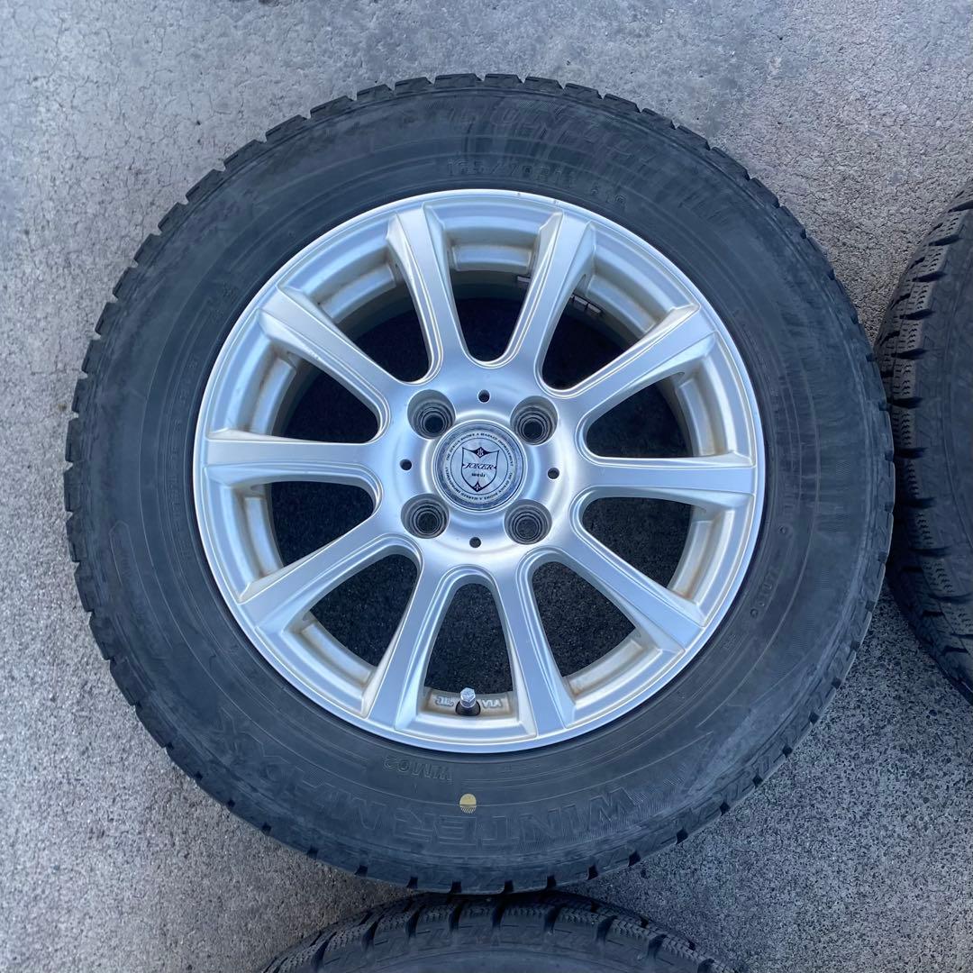 ダンロップ　WM02 165/70R14 2019年製 スタッドレスアルミセット