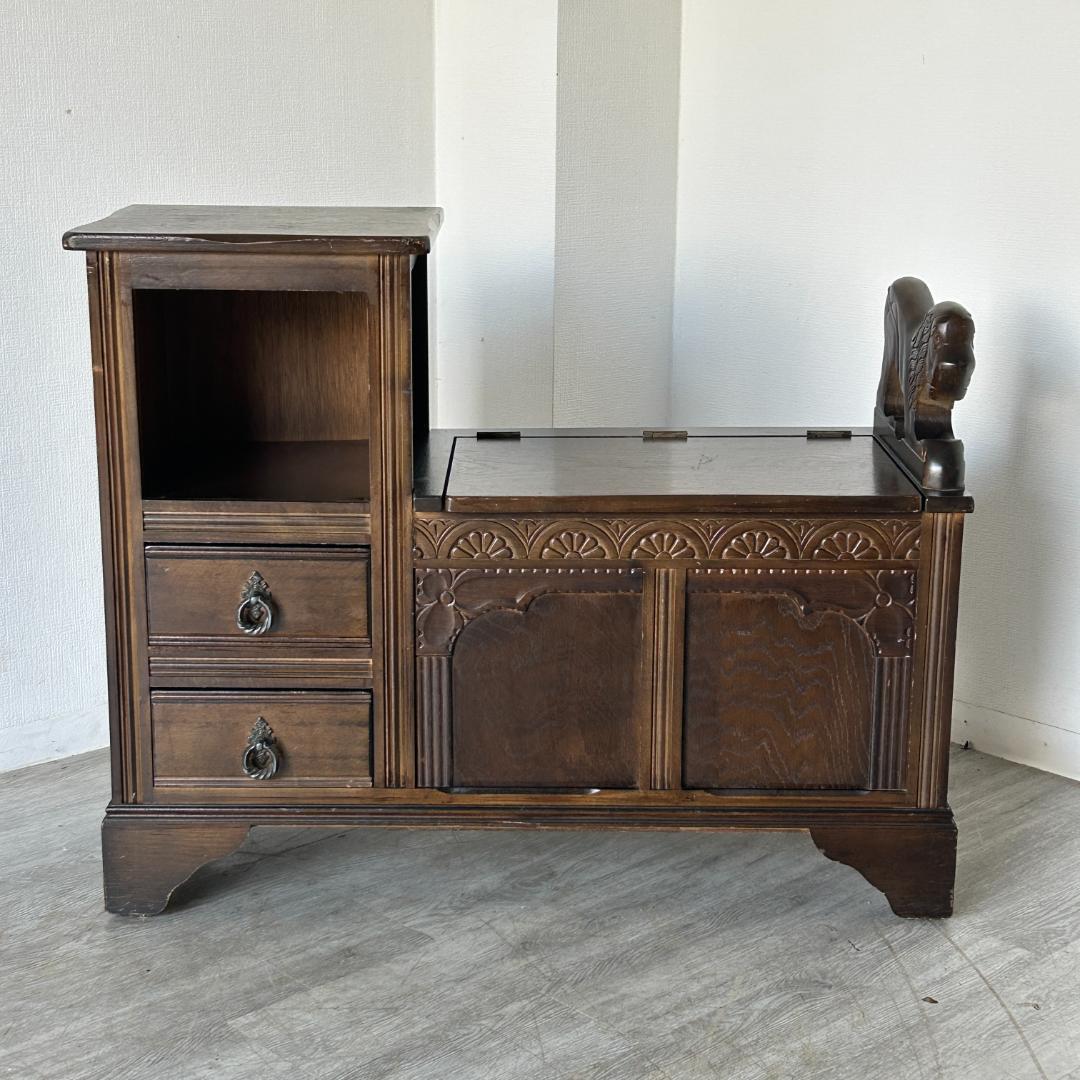 イギリス アンティーク家具 テレフォンベンチ 835A