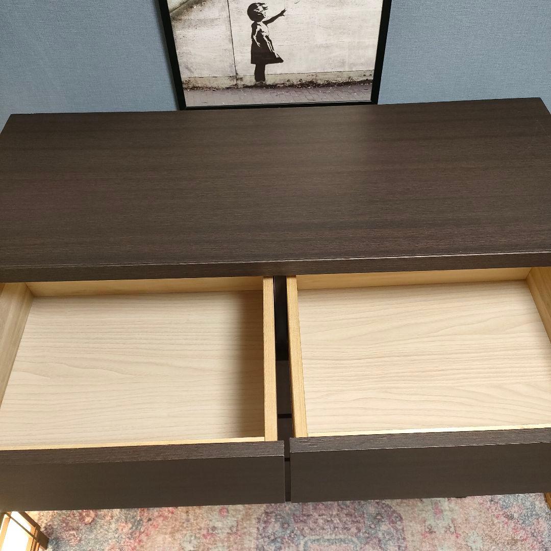 【廃盤モデル】ニトリ ミドルチェスト キューブ100-4 DBR ダークブラウン