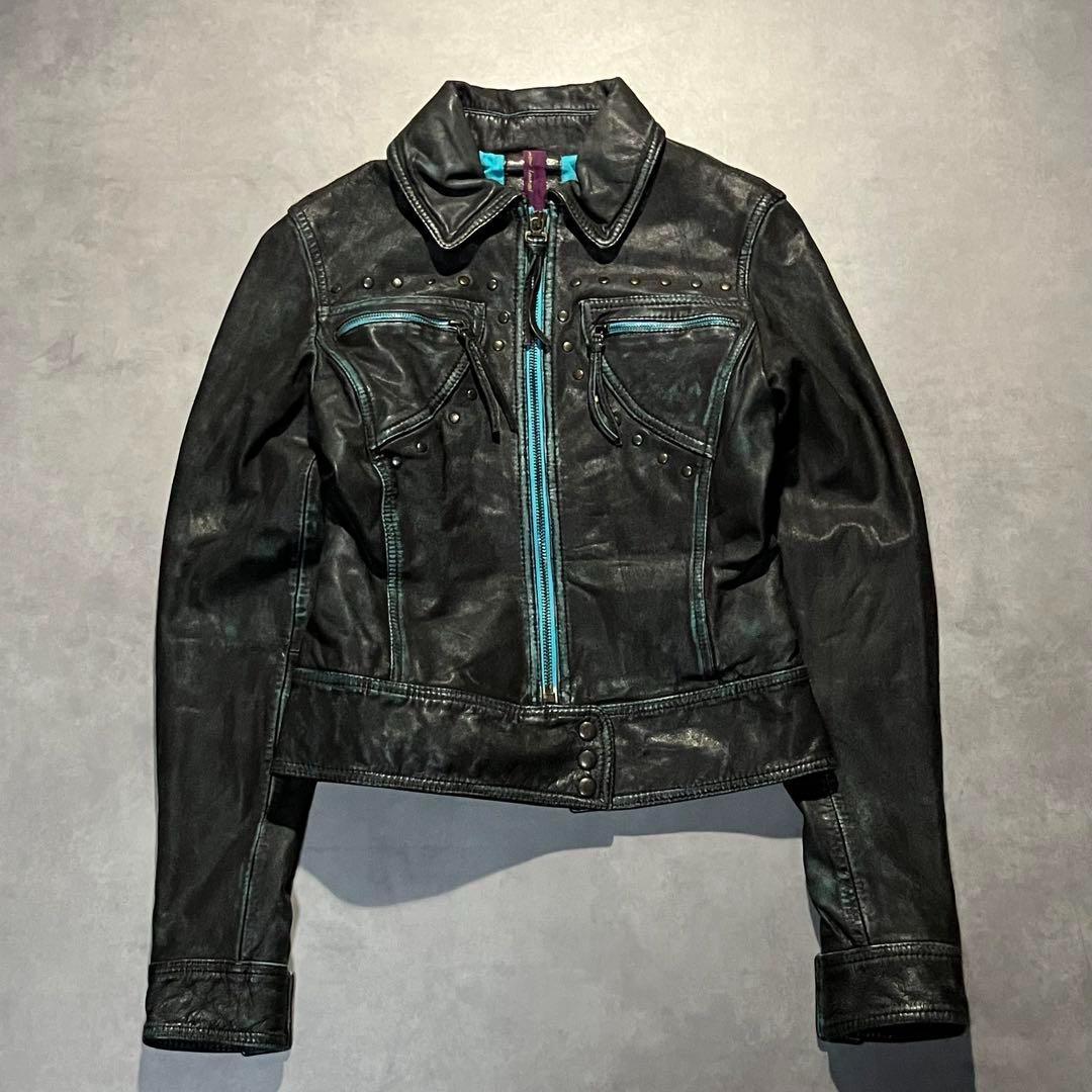 ジャケット・アウター 00s archive western leather jacket y2k