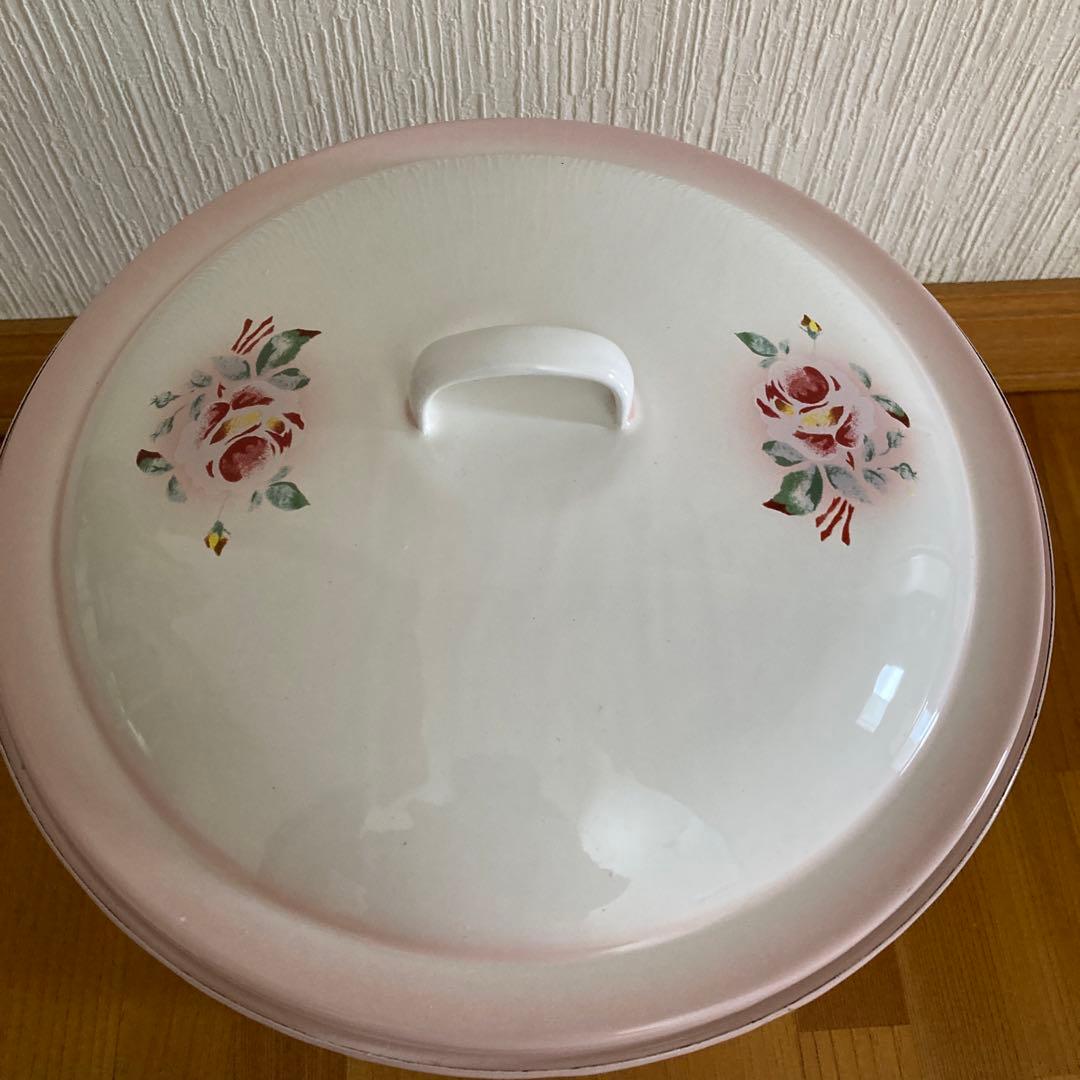 ◆美品◆ イマン プリンセスローズ ホーローストッカー　ピンク