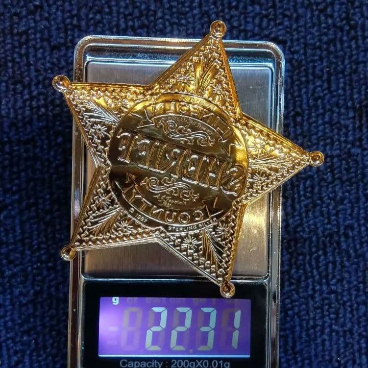 アメリカ連邦保安官バッジ６種 スターリングSV 約123g フランクリンミント