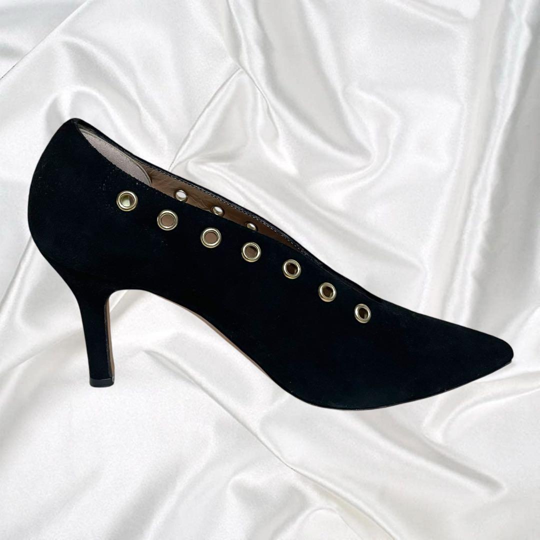 【PELLICO】美品ペリーコ ポインテッド ゴールド金具 アイレット ブーティ