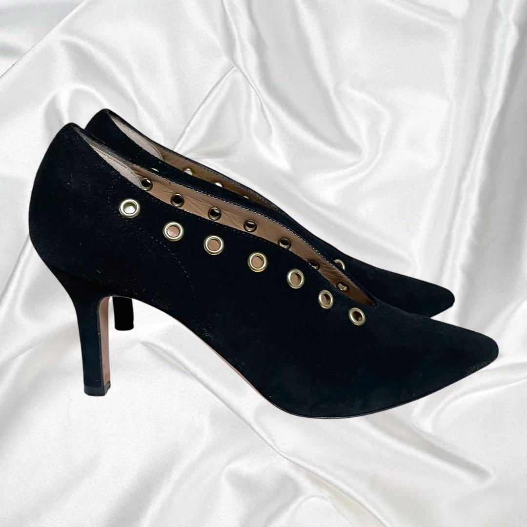 【PELLICO】美品ペリーコ ポインテッド ゴールド金具 アイレット ブーティ