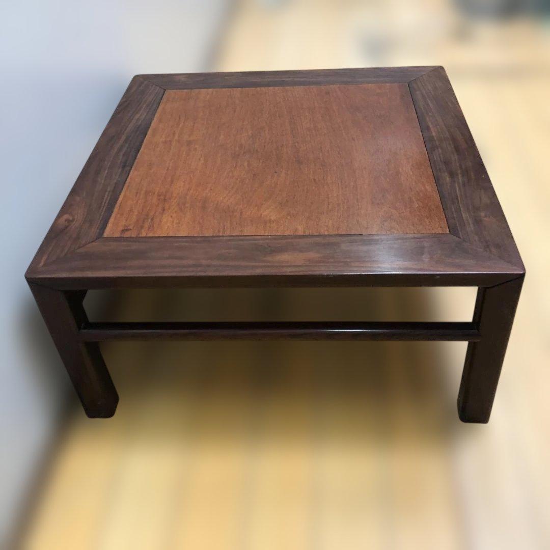 送料無料 昭和十七年 検印あり 無垢材 座卓 古家具 戦前 戦中 251215