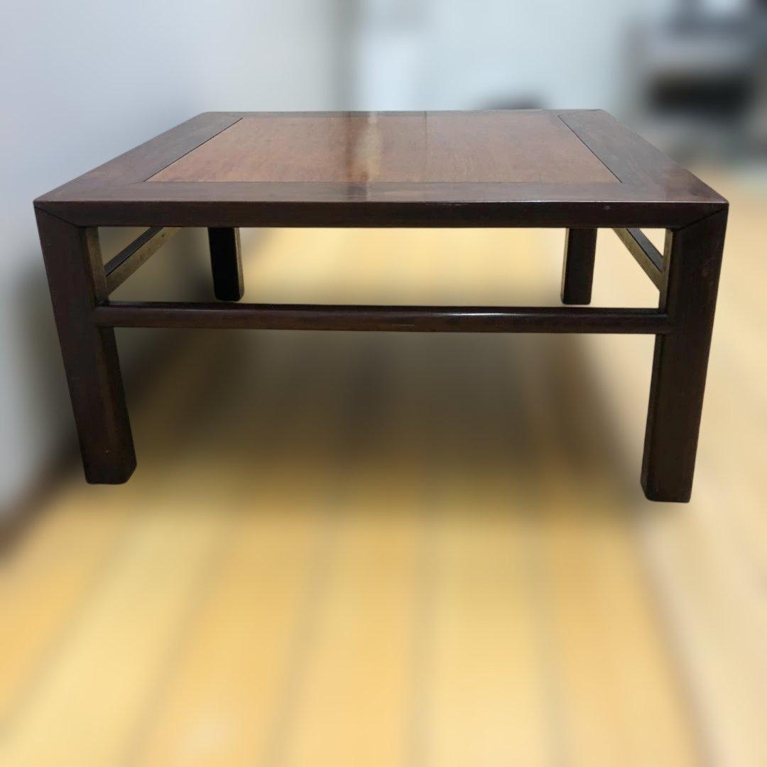送料無料 昭和十七年 検印あり 無垢材 座卓 古家具 戦前 戦中 251215